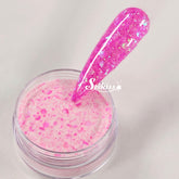 Fancy Fuchsia Nail Acrylic Powder with Glitter - Acrylic Powder